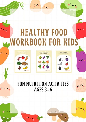 Healthy Food Workbook for Kids | Nutrition Activities, Sorting Worksheets (digital Download) - Etsy