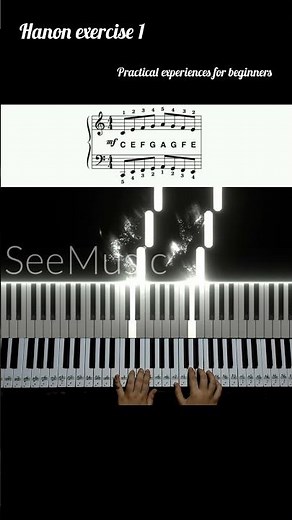 Hanon Exercise 1 | Finger Strengthening & Piano Technique - Book 1 #piano #technique #pianolessons