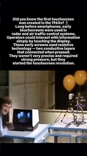 The first touchscreen was invented decades before smartphones 📱⚡ #technology #innovation #history
