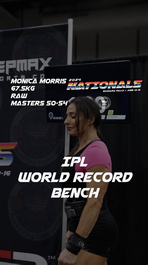 A huge @iplpowerlifting Masters 50-55 World Record Bench Press from Monica Morris @1973_mgm! She ended bench with a 105kg/231lb bench! 🔥 Did you catch it on the livestream? #USPA2024Nats #uspapower #uspapowerlifting | United States Powerlifting Association (USPA)