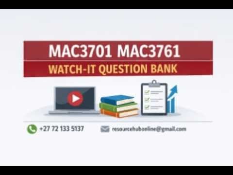 MAC3701 MAC3761 WATCH-IT COSTING SESSION
