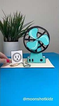 How to make a fully functional electric fan out of paper #papercraft