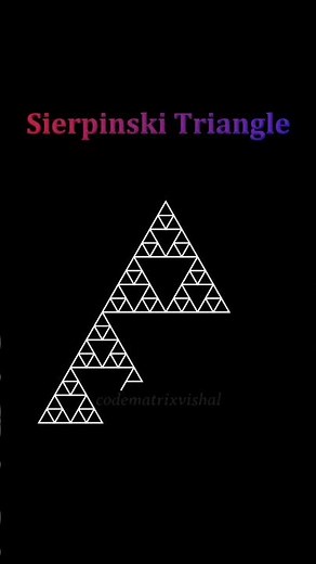 Sierpinski Triangle Fractal Visualization Using Manim Mathematical Pattern Animation