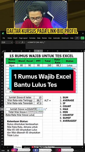 Cara Menggunakan Rumus COUNTIF di Excel