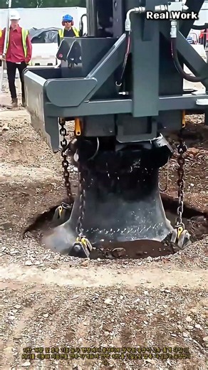 토목 기초 공사 연약지반 고밀도 압축 다짐 작업 #worker #process #civilengineering #heavyequipment #geotechnical