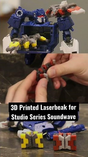 3D Printed Laserbeak for Studio Series Soundwave