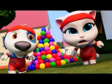 Water Balloon Battle | Talking Tom Shorts | Cartoons for Kids | WildBrain Zoo
