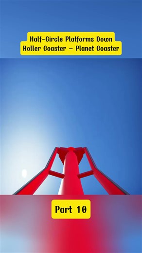 Half-Circle Platforms Down Roller Coaster – Planet Coaster #themeparks #rollercoasters #thrillrides #part10