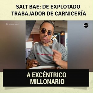 Salt Bae: de explotado trabajador de carnicería a excéntrico millonario #EnVideo EL SECRETO. Calificado hoy como uno de los más excéntricos cocineros, Salt Bae tuvo orígenes muy difíciles que lo llevaron a laborar en una carnicería por muchas horas para conseguir dinero para su familia. Lo que nadie imaginaba fue el imperio que forjaría gracias a esa experiencia. Hoy te lo contamos. | Perú21