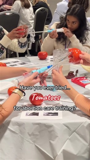 🍈 Papayas are often used as a uterine model in Manual Vacuum Aspiration (MVA) workshops for abortion training, but you may substitute dragon fruits, tomatoes, or small cantaloupes. ⁠ ⁠ The fruit is used as the model; the stem can represent the cervix. Medical students use the MVA procedure to remove the pulp and seeds, simulating suctioning the products of conception from the uterus.⁠ ⁠ 🩺 Bring abortion care and reproductive health education to your medical school: https://msfc.org/medical-stu