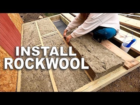 Tiny House ― Installing Exterior @Rockwool Insulation and Subfloor