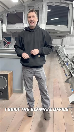 Fireball™Tool on Instagram: "It’s day 101 of the sci-fi office build, and with the mezzanine done, it’s time to plan where the office will live. I’m going to start by building the structural skeleton of the shape of the office and hide two huge roof girders within in this shape. I’m using 8x3 tubing to overbuilt for strength and longevity. Now what about winter snow load? How am I going to account for that? The solution is slip connections! They let the roof move while keeping columns secure. Af