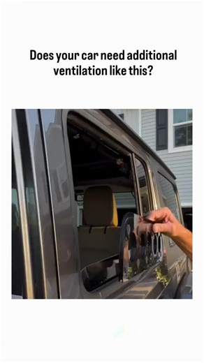 inavinate01 on Instagram: "The post features a short video demonstrating a DIY window vent panel—a black insert with five circular holes fitted into a car's door frame—enabling partial airflow while keeping the window secured against rain or theft. Shared by @sora_theduck , a user focused on "sky and freedom" themes, on January 22, 2026, it quickly went viral with 181,000 views and hundreds of replies inquiring about installation or purchase sources like Amazon. These vents promote natural cooli
