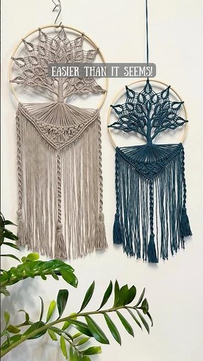 Macrame tree of life looks more difficult than it really is! Watch the full video! #macrametutorial