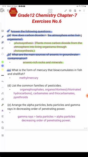 Grade12 Chemistry Chapter-7 # Exercises No.6