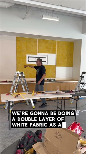 Fabric Track System | Custom Conference Room Acoustic Treatment Install Setup