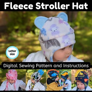 Adorable Kid's Fleece Stroller Hat Sewing Pattern and Instructions, Digital Format-letter Paper - Etsy