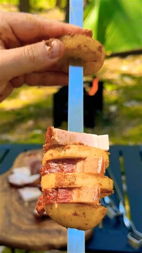 Perfectly Crispy Potato and Bacon Skewers