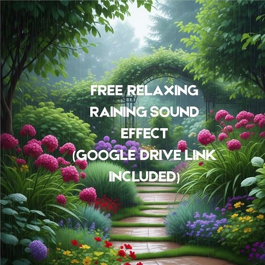 Relaxing Rain Sound Effect (FREE Download) - Sleep & Study Ambience