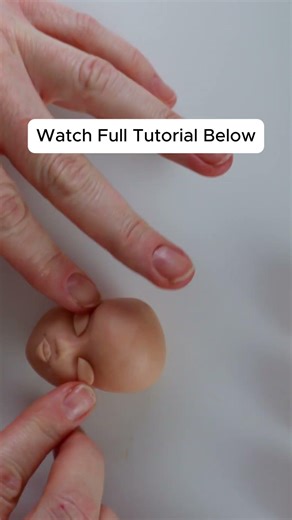 WATCH FULL VIDEO ☝️How to make a fondant face with tools Fondant baby Cake Topper #fondantfigure