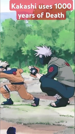 Kakashi uses thousand years of death jutsu on Naruto #anime