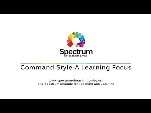 Command Style-A Learning Focus / Spectrum of Teaching Styles