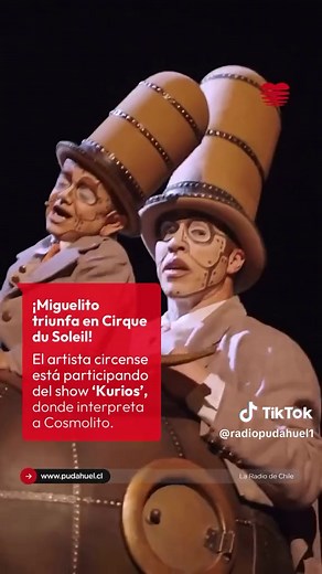 Posted @withregram • @radiopudahuel 👉🏻 Hans Christian Malpartida, más conocido en nuestro país como Miguelito, informó a mediados del 2024 que iniciaría una nueva aventura en el famoso Cirque Du Soleil, cumpliendo así uno de sus mayores sueños 🎪 📽️ En base a esto, el propio circo reveló las primeras imágenes y videos en donde se ve al artista en el espectáculo llamado ‘Kurios’, donde interpreta al personaje Cosmolito. 💬 El video fue comentado por Miguelito, y señaló que “Ver este vídeo me e