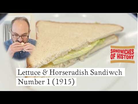Lettuce and Horseradish Sandwich Number 1 (1915) on Sandwiches of History⁣