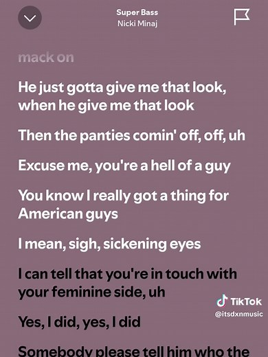 Nicki Minaj's Super Bass Full Song Lyrics