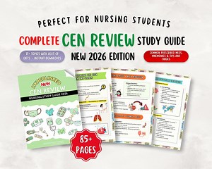 CEN Review Guide 2026, 15  Topics, Meds & Mnemonics, Hyperlinked (PDF) - Etsy