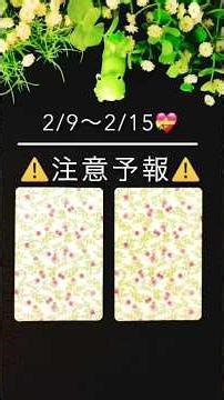2/9〜2/15 ⚠️注意予報⚠️タロットワンオラクル #タロット #運勢 #オラクル #占い