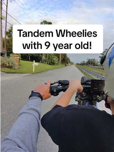 Teaching My 9-Year-Old Tandem Wheelies on a Sur-Ron
