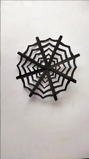 origami spider web Halloween craft tutorial । how to make spider web from paper ।