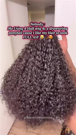 Posting the Tutorials In A bit bookies 🥹🥹🥰 #savonyaemomma #drawstring #drawstringponytail #halfwig #hairtok