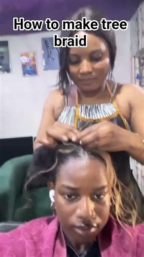 How to make tree braid #treebraids#braids#frenchcurls#fyp#fypシ#fyp