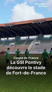 La GSI est prêt pour son 8e tour de Coupe de France 🔥 La GSI Pontivy a découvert, vendredi, le stade Pierre-Aliker de Fort-de-France, où elle jouera, ce samedi, son 8e tour de Coupe de France, contre Sainte-Luce. Les joueurs ont pu prendre leur marque lors d'un entraînement de une heure. Vidéo : Salomé Chauvet | Le Télégramme Sports