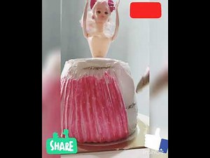 How to make doll cake with simple and unique design without doll tin/ vedika's world