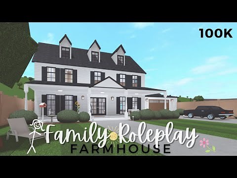 Bloxburg | Family Roleplay Farmhouse 100k | House Build