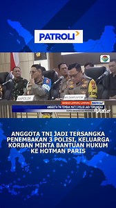 Dua anggota TNI dan seorang bintara Polri resmi jadi tersangka dalam kasus penembakan tiga polisi di Way Kanan, Lampung. Kasus ini berawal dari penggerebekan judi sabung ayam yang berujung tragis! #NewsIndosiar #Patroli Berita lainnya: https://www.tiktok.com/@fokusindosiar | Indosiar
