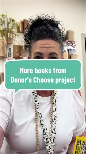 A few more books arrived from my Donor’s Choose project that got funded a few days ago. I’m so grateful for generous people who support school libraries. 💙 #thatnewlibrarylady #read #library #foryoupage #teachersoftiktok