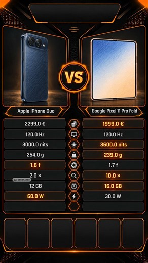 Apple iPhone Duo vs. Google Pixel 11 Pro Fold | 256 GB vs. 512 GB (2026)