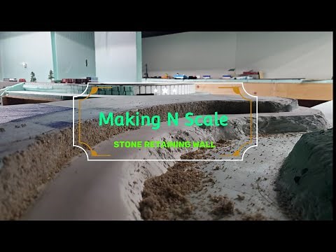 Making N scale Stone retaining wall.