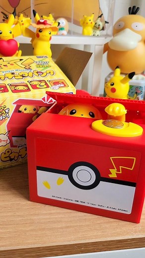 Vince Lubuguin | Pokémon Content Creator on Instagram: "THE CUTEST PIKA COIN BANK 😍: Check out this adorable coin bank with a "hidden" surprise inside the box. Whenever you put a coin, a cute Pikachu pops out and grabs it! So clever! It makes saving more fun to do! What do you think of this cute Pikachu Coin Bank? Share your thoughts, feedbacks or reactions on the comment section below! Thank you for the support! ❤️ FEEL FREE TO SHARE THIS REEL ON YOUR STORY"
