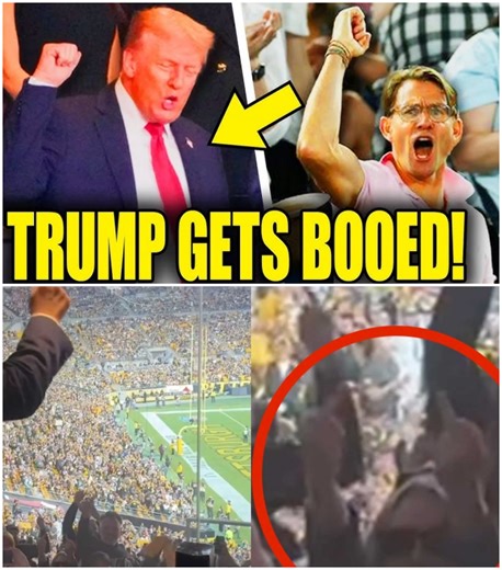 SLURRING Trump BOOED To FACE As Football Stunt BACKFIRES! See more: https://rb.colofandom.com/r3p0 What was intended as a high-profile moment at a recent football game quickly turned chaotic when former President Donald Trump was visibly booed by the crowd, sparking an intense social media reaction. | Grandiose Getaways