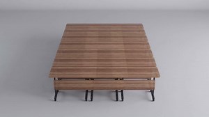 Modular Conference Table, 5.2 FT Folding Conference Room Tables, Mobile Maple Seminar Training Table with Wheels for Seats 4-20 Large Foldable Convertible Meeting Tables for Office (4 63)