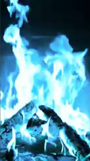 Blue Fireplace 4K Ultra HD 🔥 Crackling Fire Sounds for Sleep, Relaxation & Halloween Ambience