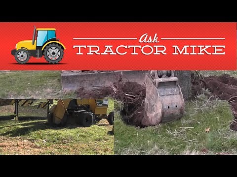 Stump Grinder Versus Backhoe, There's a Clear Winner