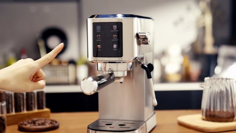 Espresso Machine 20 Bar,Touchscreen Espresso Maker with Steam Milk Frother, Stainless Steel Expresso Coffee Machine for Home with Removable Water Tank for Cappuccino Latte,Cold Brew,Long Coffee