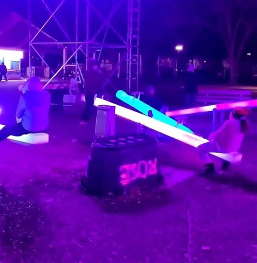 LED Glow Furniture Seesaw at Canada Light Show