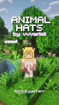 ✨ Animal Hats by vvvariell #minecraft #cozy #minecraftmods